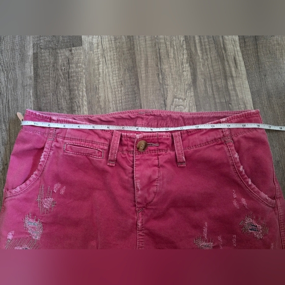 TRUE RELIGION Y2K RED DISTRESSED JEANS PANTS 28 M 2000s Grungecore Streetwear - Picture 7 of 15